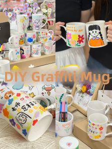DIY Hand-Painted White Ceramic Mug Craft Kit