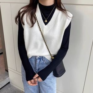 HUOLISI | French Style Petite Design Sleeveless Sweater Vest Short