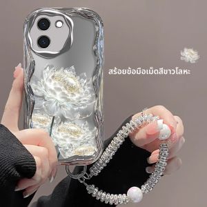 เคสโทรศัพท์ซิลิโคนชุบไฟฟ้าสำหรับ Vivo Y200i Y78 Y77e Y100 Y73s Y71t Y93s สายรัดกล้อง Y85 ป้องกันทั้งตัว ดีไซน์น่ารัก