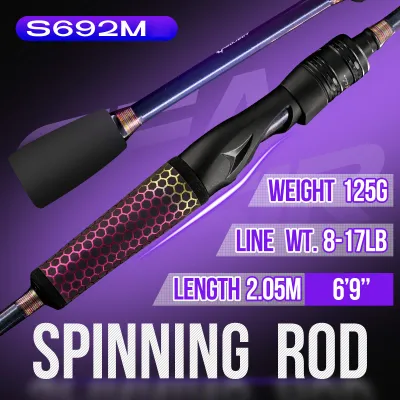Seasir Rexcast 20KG MAX Drag 15 month warranty Fishing Rod Long Cast Carbon Fiber Zirconia Guide Ring 1.65M-2.43M Lure Weight 4-25g Distance Throwing Rod ML/M/MH Spining&Casting