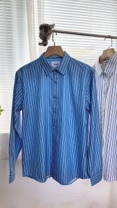 Áo sơ mi nam kẻ sọc 4MEN SM172 tay dài form slimfit ôm body đẹp trẻ trung vải lụa chéo mềm mịn hạn chế nhăn giá rẻ
