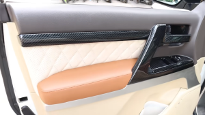 For Toyota Land Cruiser 200 LC200 J200 2008-2021 Fiber Style Door Handle Cover Armrest Trim Interior Styling Upgrade Accessories