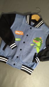 jaket anak varsity baseball karakter /anak laki laki dan perempuan