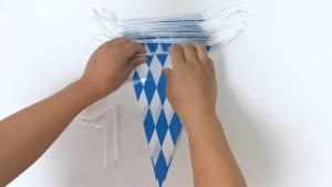 10M Oktoberfest Bavarian Flag Blue White Checkered Triangle Banner For Fiesta Birthday Party Decor