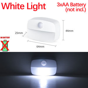 Motion Sensor LED Night LightBattery Operated Closet LightMini Stick-On LEDWall Stairs Hallway CabinetDusk to Dawn Sensor