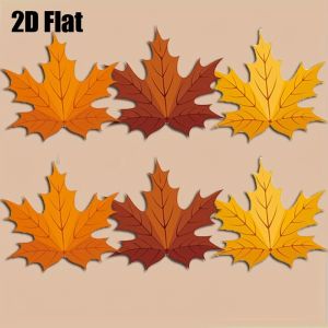 6pcs 2D 4in Maple Leaf Wooden Coffee Cup Coaster Irregular Shape Anti-Scald Anti-Slip Decorative Kitchen Dining Room Accessories