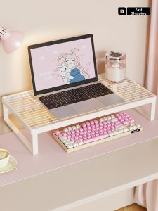 Elevating and Organizing PC Stand Computer Shelf for Home and Office