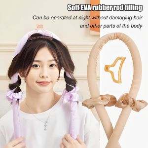 🔥HOT SALE🔥【Lazy Curls】Sleeping Curling Iron Rubber Foam NonIron Big Wave Curling Iron 睡眠卷发棒大波浪卷发神器Heatless Hair Curling Iron Silk fabrics for natural curly hair without damaging hair European and American curly hair artifact