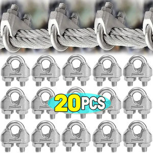 สลักเกลียวยึดเชือกลวดสแตนเลสรูปตัวยูที่รัดสายเคเบิ้ล M5 M3 20ชิ้นสลักเกลียวฮาร์ดแวร์ตัวต่อสเก็นแบบโบว์