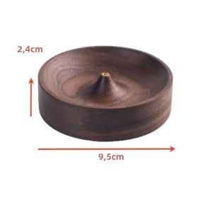 Khay Đốt Trầm Hương Gỗ Óc Chó Đen Bắc Mỹ Nguyên Khối Hình Tròn Trang Trí Nhà Cửa Dụng Cụ Trà Đạo