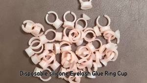 500pc Disposable Permanent Makeup Pigment Ring Cup Silicone Tattoo Ink Ring Holder Ring for Microblading Eyebrow Lip Pigment PMU