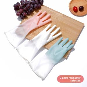 FURENJILI | Waterproof Warm Rubber Gloves for Dishwashing and Laundry
