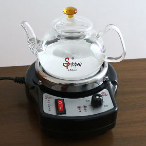 Shuaian Glass Pot Mini Milk Warmer Flat Bottom Water Boiling Tea Brewing Health Care Flower Tea Pot Traditional Chinese Style