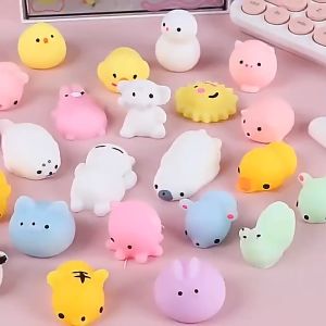 Squishy Animal Squeak Sound Shower Toys Stress Reliever for Kids