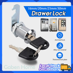 Cabinet Lock + 2 Keys 16/20/25/30mm Letter Box Cam Locks Different Key Security Mailbox Office File Drawer Lock Hardware Kunci Almari
