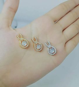 kalung rantai kasandra flexi+liontin oval tusuk mata putih tears/perak asli silver 925 lapis emas/perhiasan fashion wanita terbaru