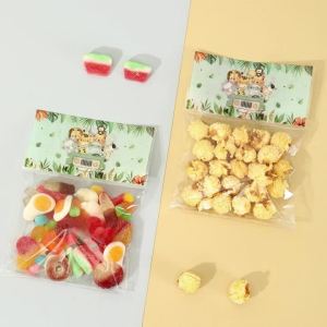 Túi Quà Kẹo Chủ Đề Safari Động Vật Rừng Túi Nhựa Đựng Bánh Quy Cho Bữa Tiệc Sinh Nhật 1 Tuổi Đồ Dùng Cho Khách Mời
