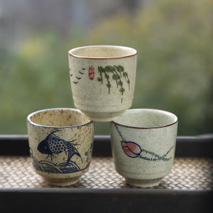 Chinese Ceramics Cup Tea Cup Ceramic Beer Glass Water Cup Hot Water Display Stand Cup Underglaze Colorful Feng Shui Style