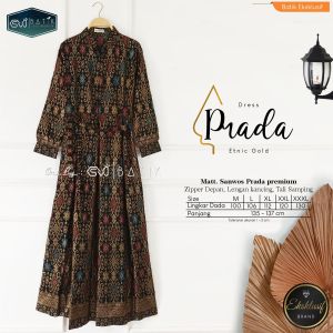 Prada Sanwos Gamis Batik Wanita Dress Mayung