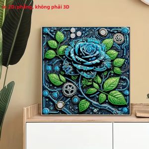 1 Mảnh 2D Tranh Kim Cương Phẳng Họa Tiết Hoa Canvas Không Có Khung Phong Cách Hiện Đại Trong Nhà Ngoài Trời Tác Phẩm Nghệ Thuật Trang Trí