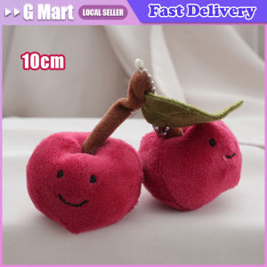 1Pc Kawaii Plush Simulation Cherry Keychain Toy Stuffed Toy Keychain Pendant Backpack Hanging Keyring Ornament Bag Decor Gifts