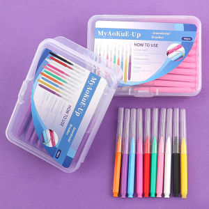 40 ชิ้น Mini Eyebrow แปรง Brow Perm แปรงแต่งหน้า Lashes Extension ยก Bendable Mini แปรงขนตาทันตกรรมทําความสะอาดเครื่องมือความงาม