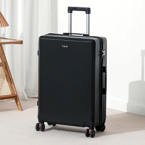 Durable Luggage Suitcase for Travel Large Capacity 28 Inch Student Travel Bag Mens 26 Inch Pull Rod Box Password Box Leather