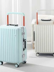 Durable Aluminum Frame Luggage Suitcase for Travel Large Capacity Fashionable Trendy Lock Combination for Men And Women