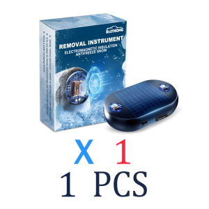 RAYHONG | Stick On Car Deicer Device Solar Powered Ice Prevention for Windows Mirrors Quick Install 10s Works Automatically All Winter