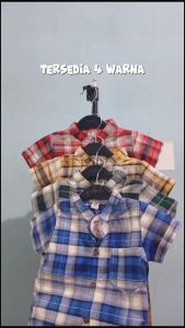 Setelan kemeja FLANEL anak laki-laki kemeja motif FLANEL Celana Chinos / usia 1-2 tahun max BB 13kg