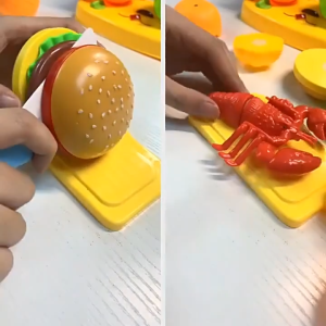 JOYCUB Fruit Cutting Toys for Kids Vegetable Durian Toy Pretend Play Educational Toys for Kids
