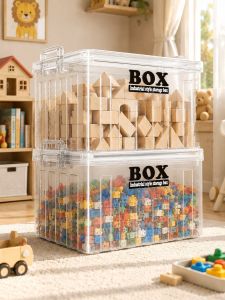 MEIZHUFU | Transparent Large Capacity Storage Box for Home Use