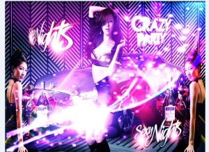 Modern Minimalist Large Format Self Adhesive Wall Decals Bar KTV Box Beauty Poster Decorative Artwork for Foot Bath Club Background