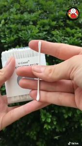 Tăm bông cho bé sơ sinh 2 đầu V - Coool hộp 200 que Misuta 200/400 que Happy Store