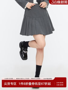 High Waist Grey Half Body Skirt Womens Fashion High Waist Polyester Blend A-Line Mini Skirt for Autumn Season Stylish Slimming