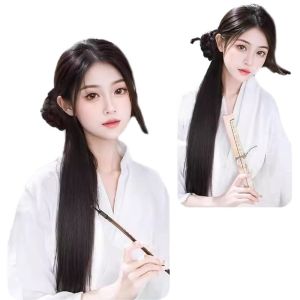 Phong Cách Tóc Đuôi Ngựa Giả Kiểu Trung Hoa Mới Phụ Kiện Tóc Giả Cho Phụ Nữ Tóc Giả Bằng Sợi Protein Phụ Kiện Tóc Giả