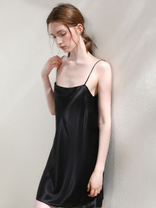 XEXZ | ชุดนอนผ้าไหม XEXZ100% ผ้าซาตินลูกไม้เซ็กซี่ สายเดี่ยว ผ้าไหมมัลเบอร์รี่ ผ้าฝ้ายนุ่ม สัมผัสที่ดี ชุดนอนในบ้าน