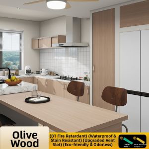 Self-Adhesive Wood Grain Flame Retardant Thick Decoration Wallpaper