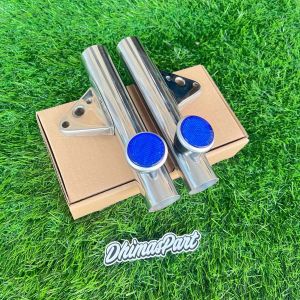 Kupingan lampu K5 stenlis set karet mata kucing