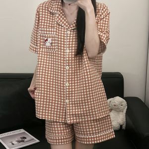 ZEEMIN Halloween Christmas 2024 New Cute Hello Kitty Kuromi Summer Womens Cartoon Pajamas Loose and Breathable Can Be Worn Externally Home Pajama Set