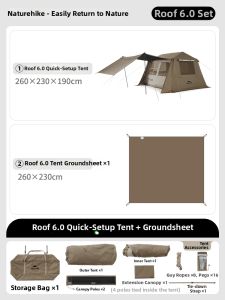 NatureHike | Fast Pop-up Dome Tent with Fly Sheet for Camping