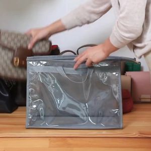 ❣️E2U0201❣️ถุงเก็บกระเป๋า PVCใส กันน้ำ กันฝุ่น