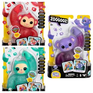 Little live pets zoogooz hug n hang squishy Stretch toy 70+ sound original