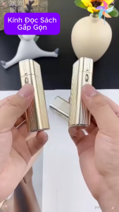 Kính lão đọc sách gấp gọn mini cao cấp bỏ túi cho nam nữ viễn thị người lớn tuổi kèm hộp kim loại vàng