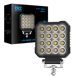 4 Inch 64 LED Square Floodlight 9-32V 24W Car Work Light For Jeep Truck Boat Tractor ATV Offroad 4X4 Barra LED Headlight