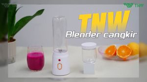 TNW KJ5 Juice Blender Portable Jus Belender Buah 6 Pisau Mini Juicer Ice Crushing 2400mah Rechargeable 450ml