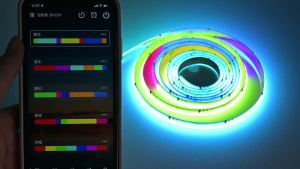 WiFi COB RGBIC LED Strip 12V 2m 3m 5m 10m WS2811 Dream Color Addressable Room Light Decor Remote Control Fr Alexa Home Assistant