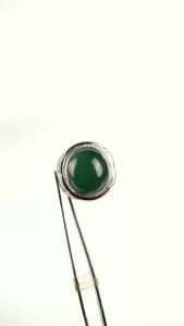 Cincin Monel Doff Natural Chrome Calchedony Ijo Botol Collector Item
