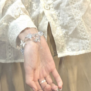 Chinoiserie Butterfly Bracelet Couple Student Female Friend Super Fairy Luxurious Gift Bead Hand Jewelry Polished Craft