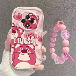 Vivo Y300 pro Fun Strawberry Bear Airbag Phone Case Cute Silicone Protective Cover for Vivo Y3 Series Environmentally Friendly